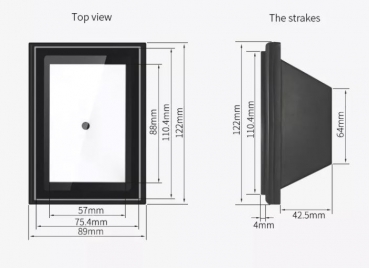 QR Code Einbau-Leser IP66 mit USB Tastaturemulation  (KI-QR-1000-IP)